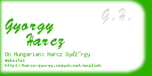 gyorgy harcz business card